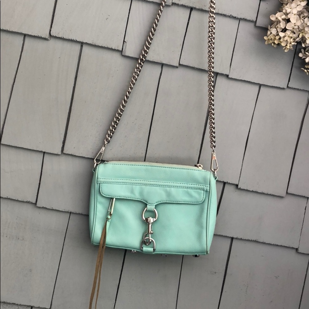 Turquoise Rebecca Minkoff mini mac